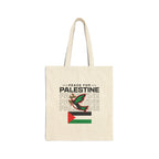 Peace for Palestine Cotton Canvas Tote Bag - Natural / 15’’ x 16’’ - Bags