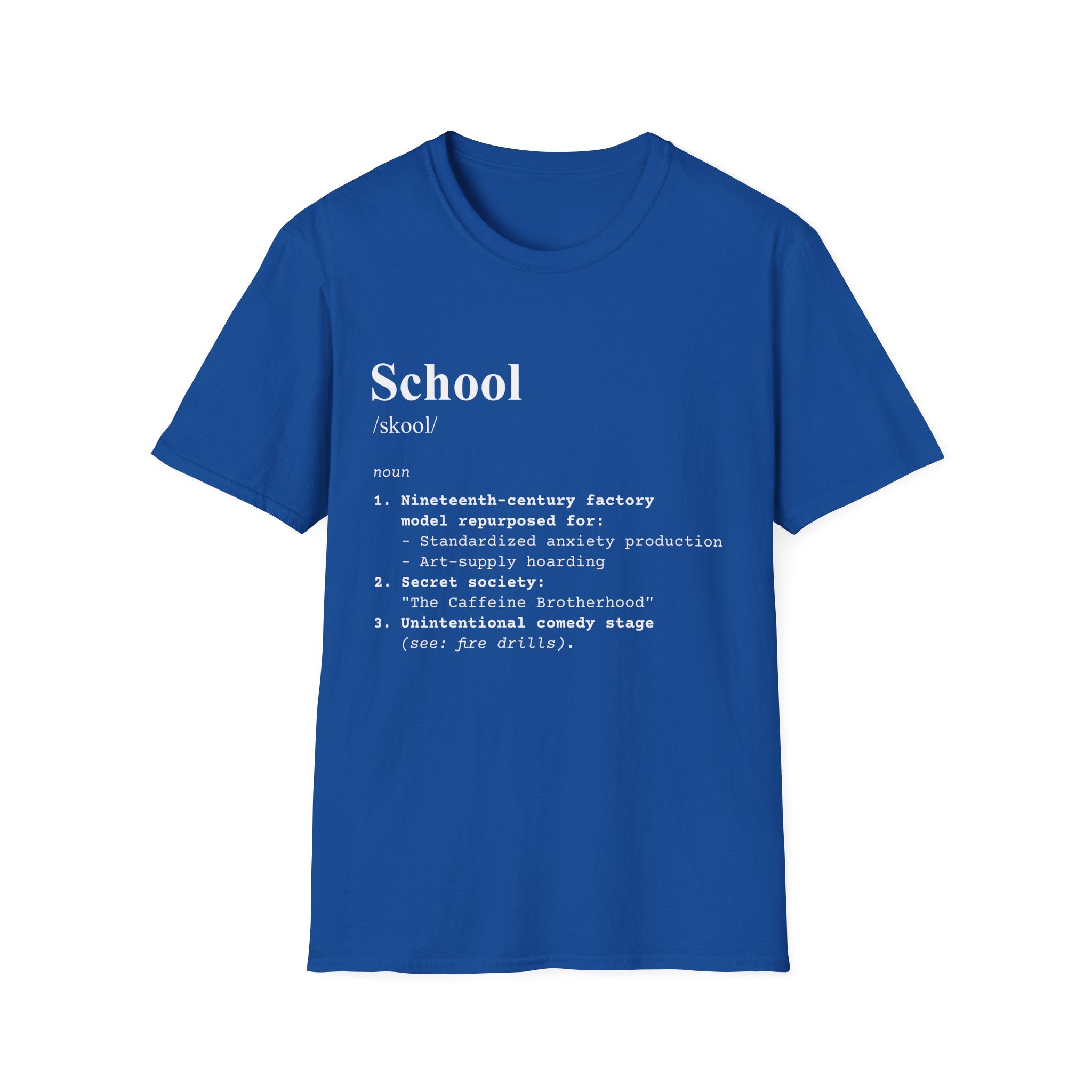 School Definition T-Shirt (V3) - Royal / S - T-Shirt