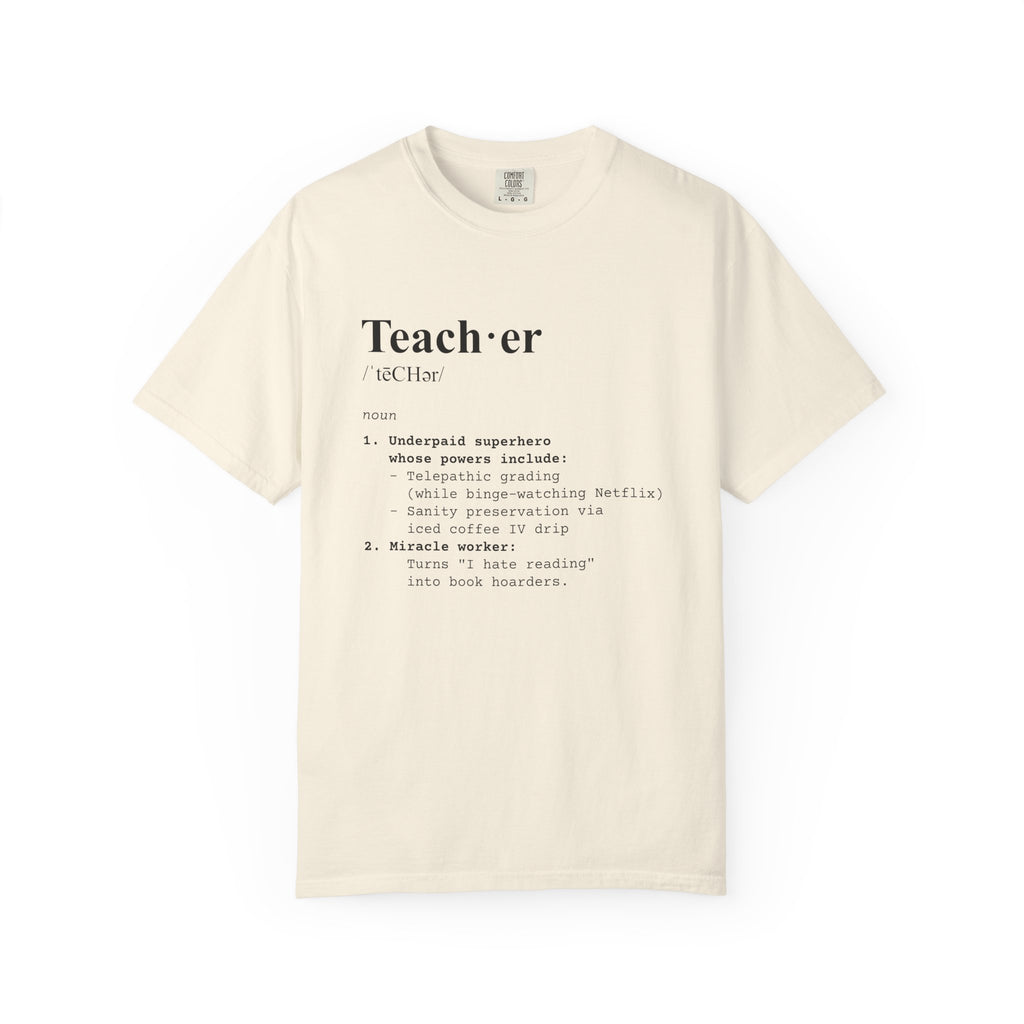 Teacher Definition T-Shirt (V1) - Ivory / S - T-Shirt