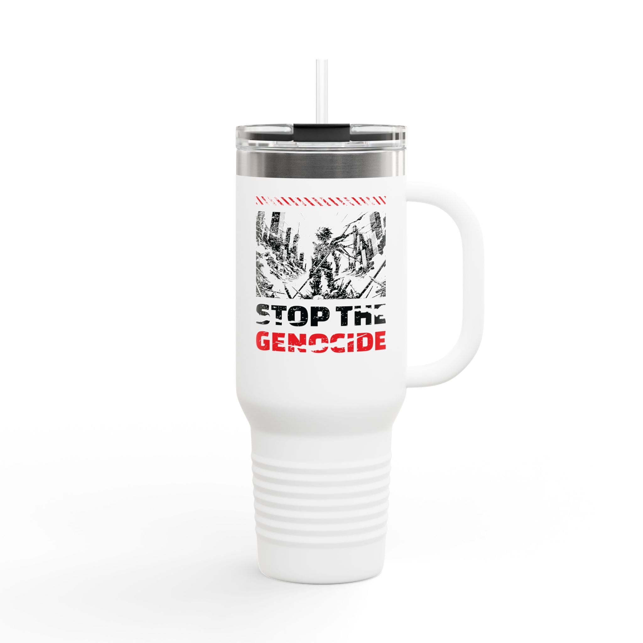 Stop the Genocide Insulated Travel Mug