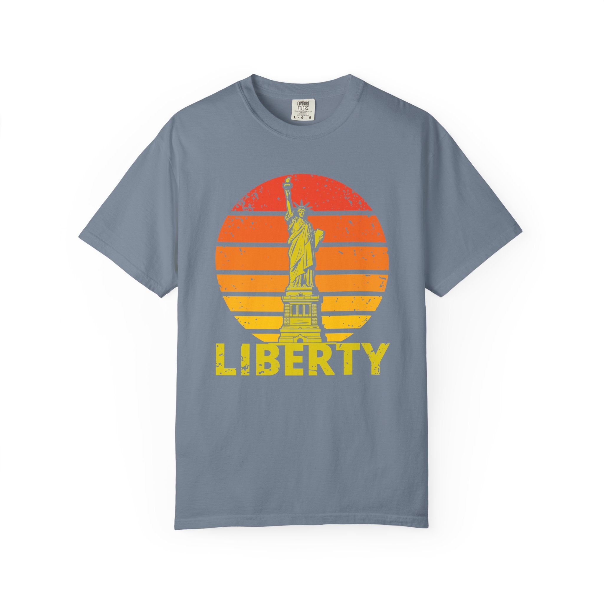 Liberty Statue Vintage T-Shirt - Blue Jean / S