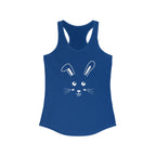 Cute Bunny Racerback Tank Top for Women - S / Solid Royal - Tank Top