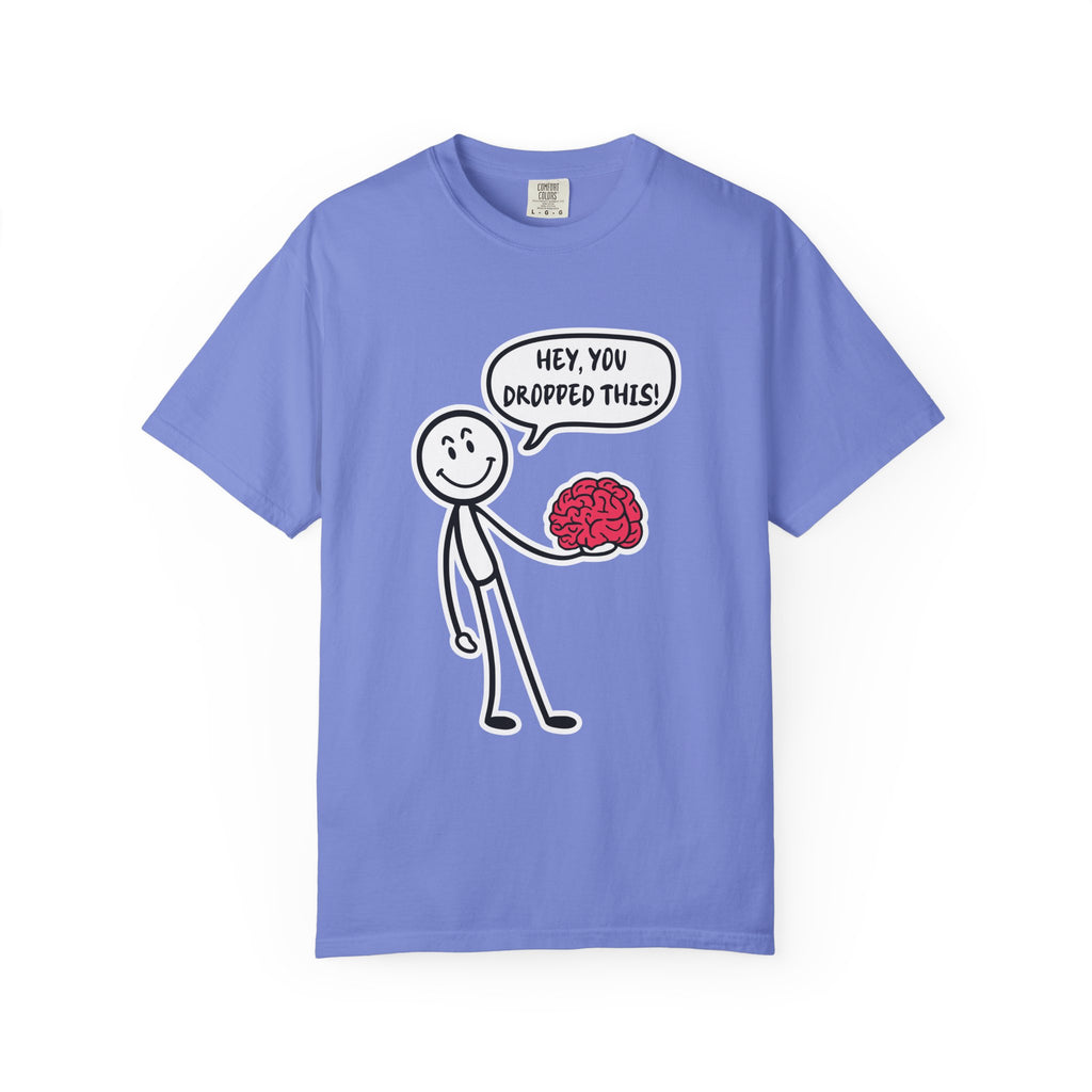 Brainy Humor Graphic Tee | Funny Nerdy Gift Idea - Flo Blue / S - T-Shirt