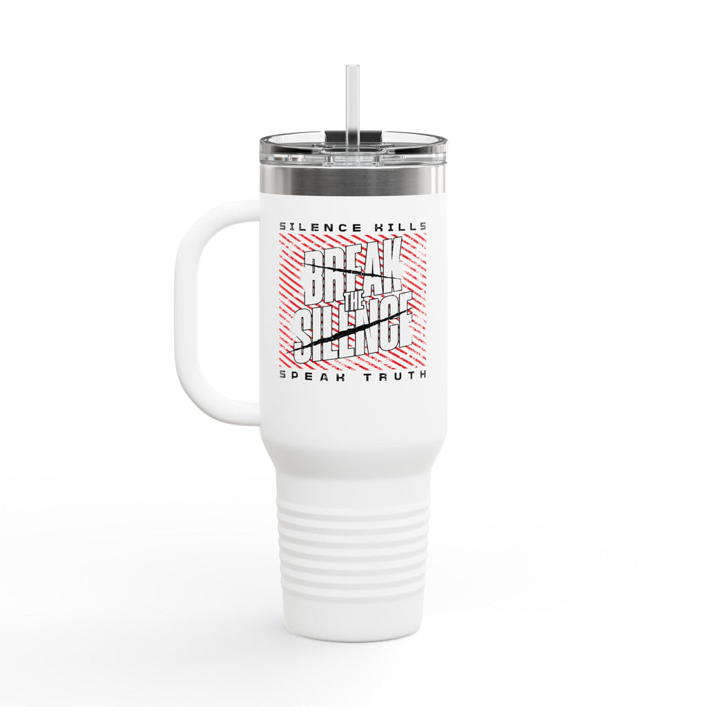Break the Silence Insulated Travel Mug - 40oz / White