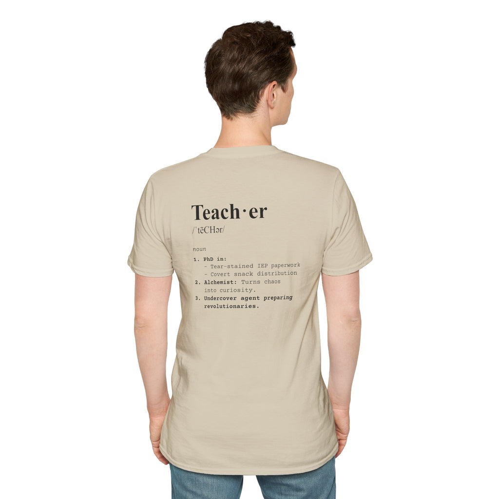 Teacher Definition T-Shirt (V5 - Back Print) - T-Shirt