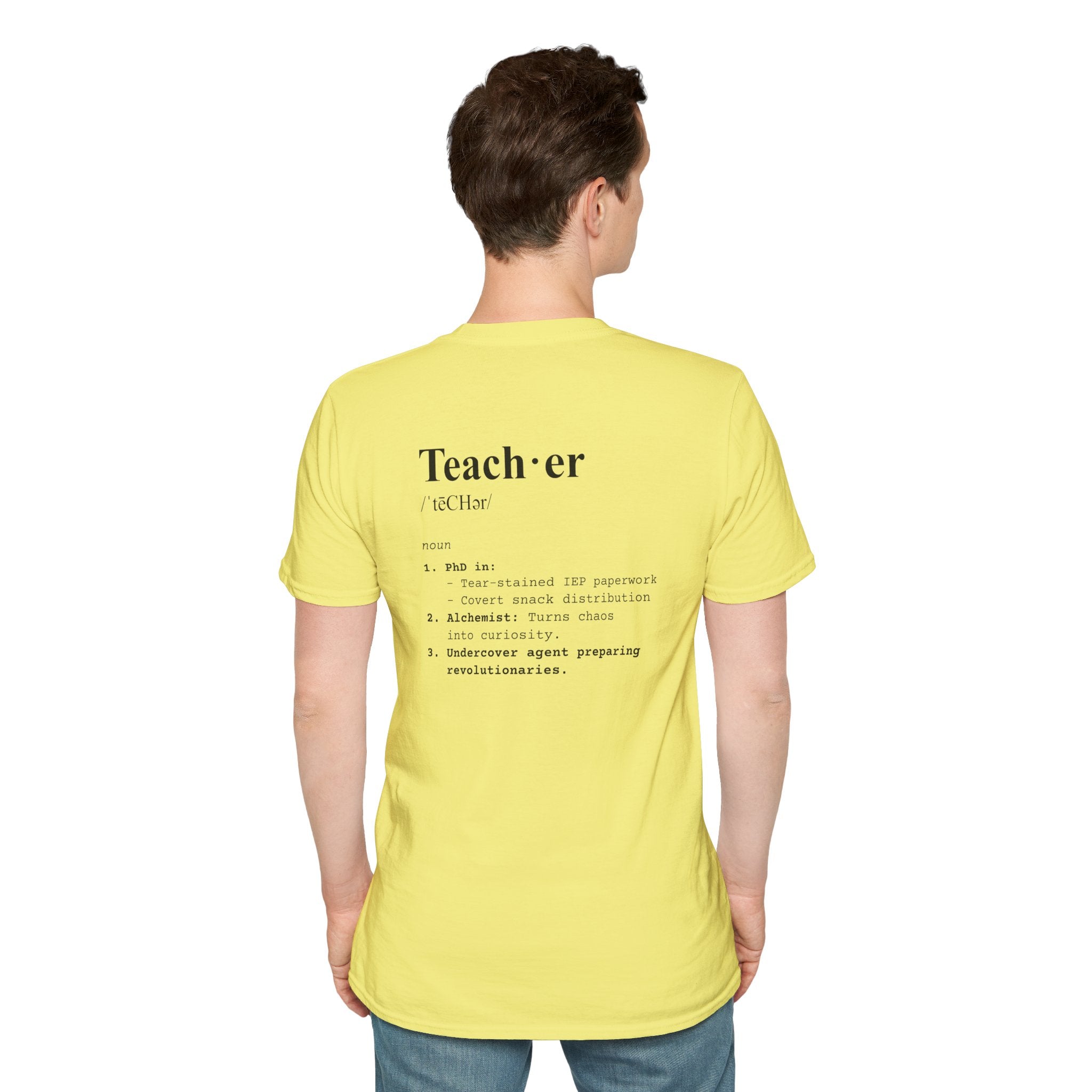 Teacher Definition T-Shirt (V5 - Back Print) - T-Shirt