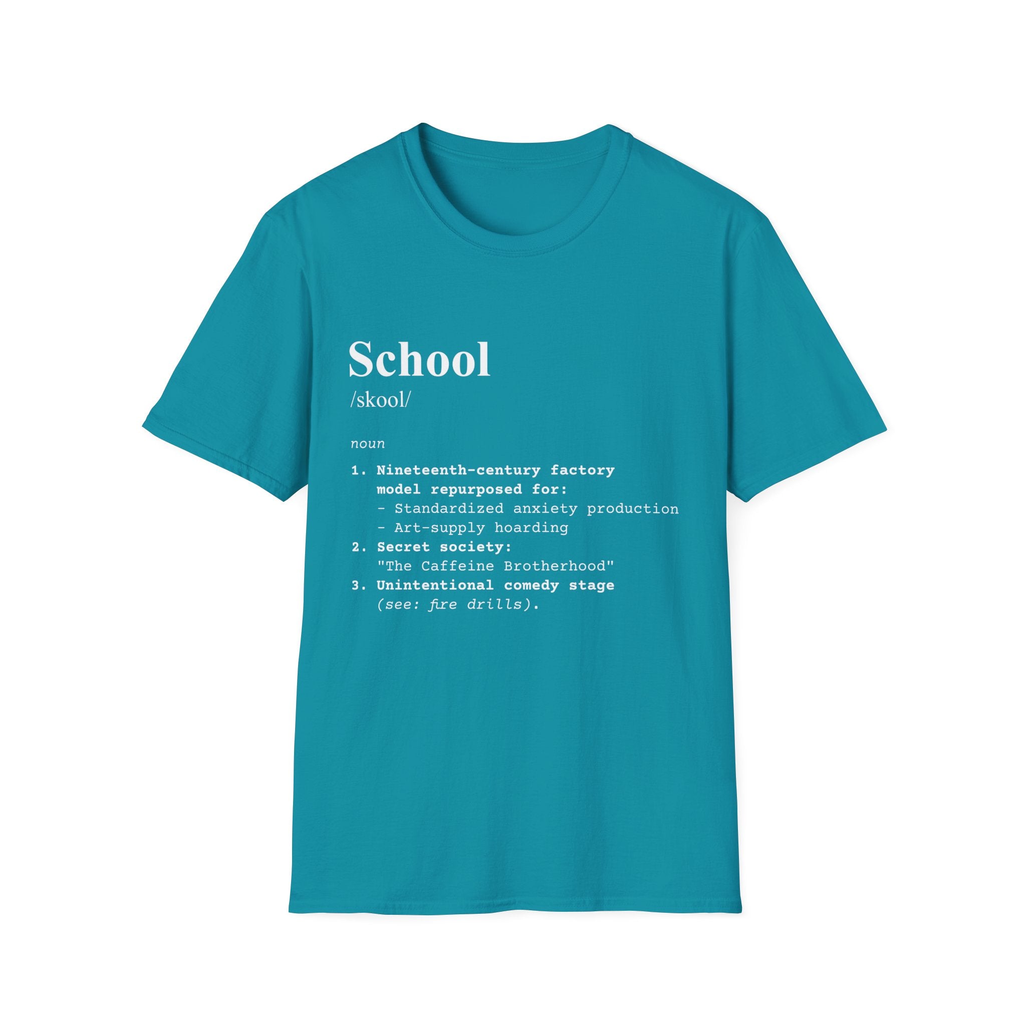 School Definition T-Shirt (V3) - Tropical Blue / S - T-Shirt