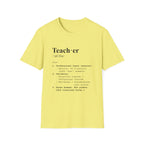 Teacher Definition T-Shirt (V4) - Cornsilk / S - T-Shirt