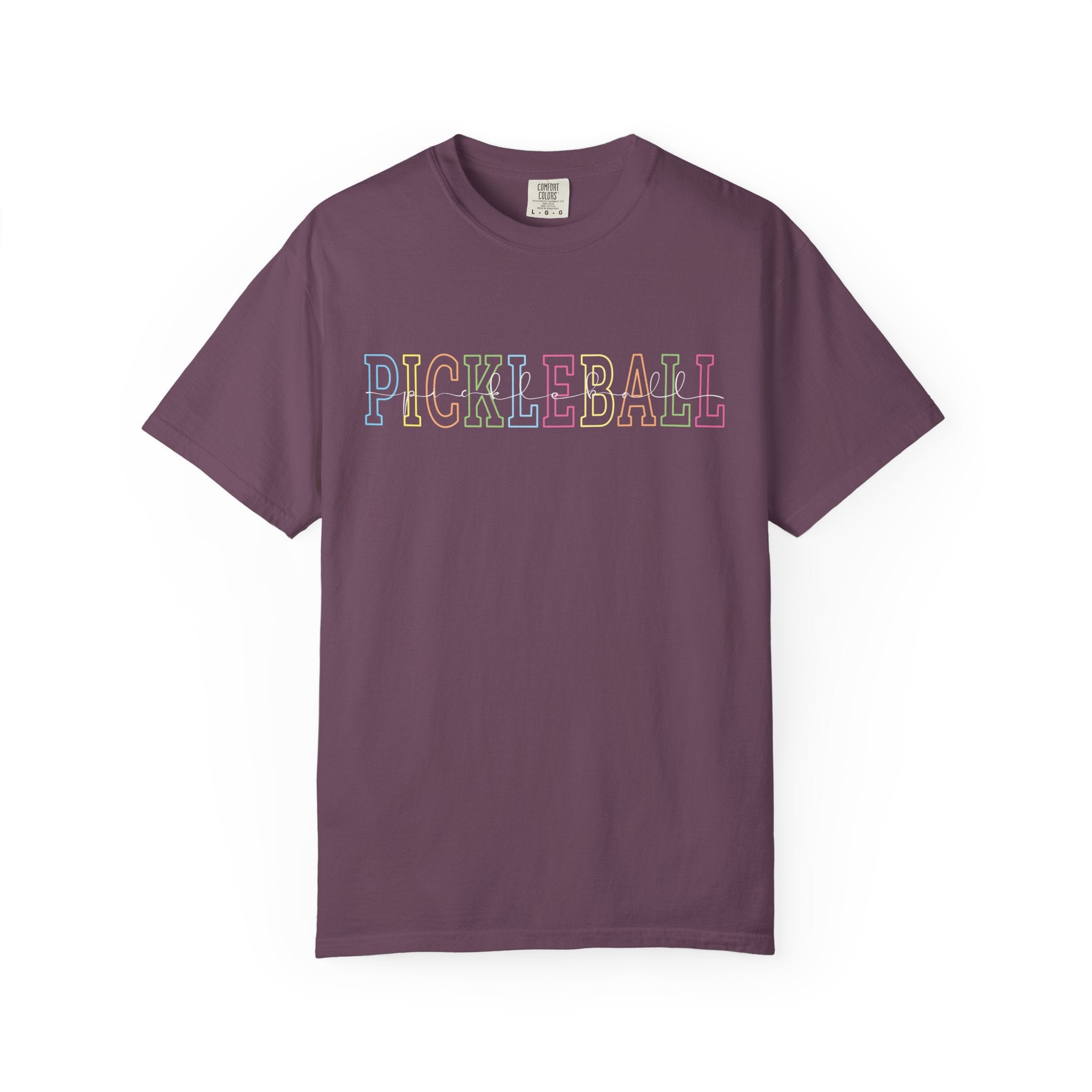 Pickleball Typography T-Shirt | Casual Athletic Tee for Players - Berry / S