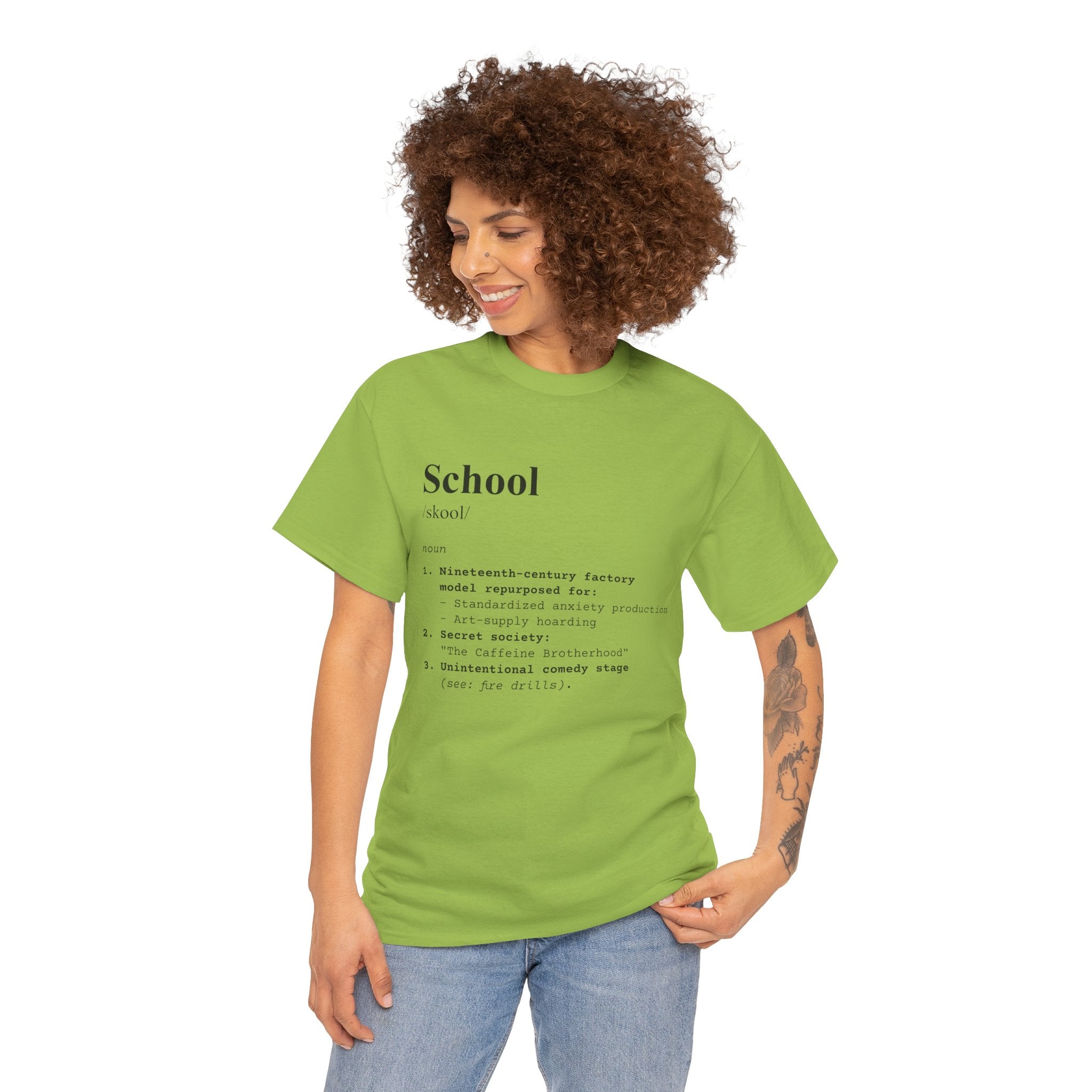 School Definition Unisex Tee Perfect for Students Teachers Casual Wear Back to School Birthday Gifts Graduation