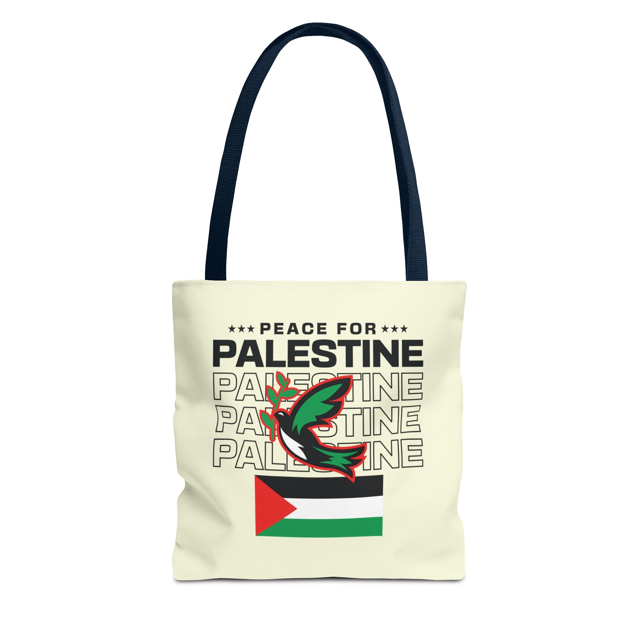 Peace for Palestine Tote Bag - 13’’ × / Navy - Bags