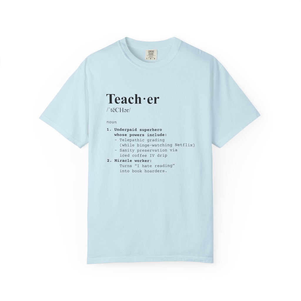 Teacher Definition T-Shirt (V1) - Chambray / S - T-Shirt