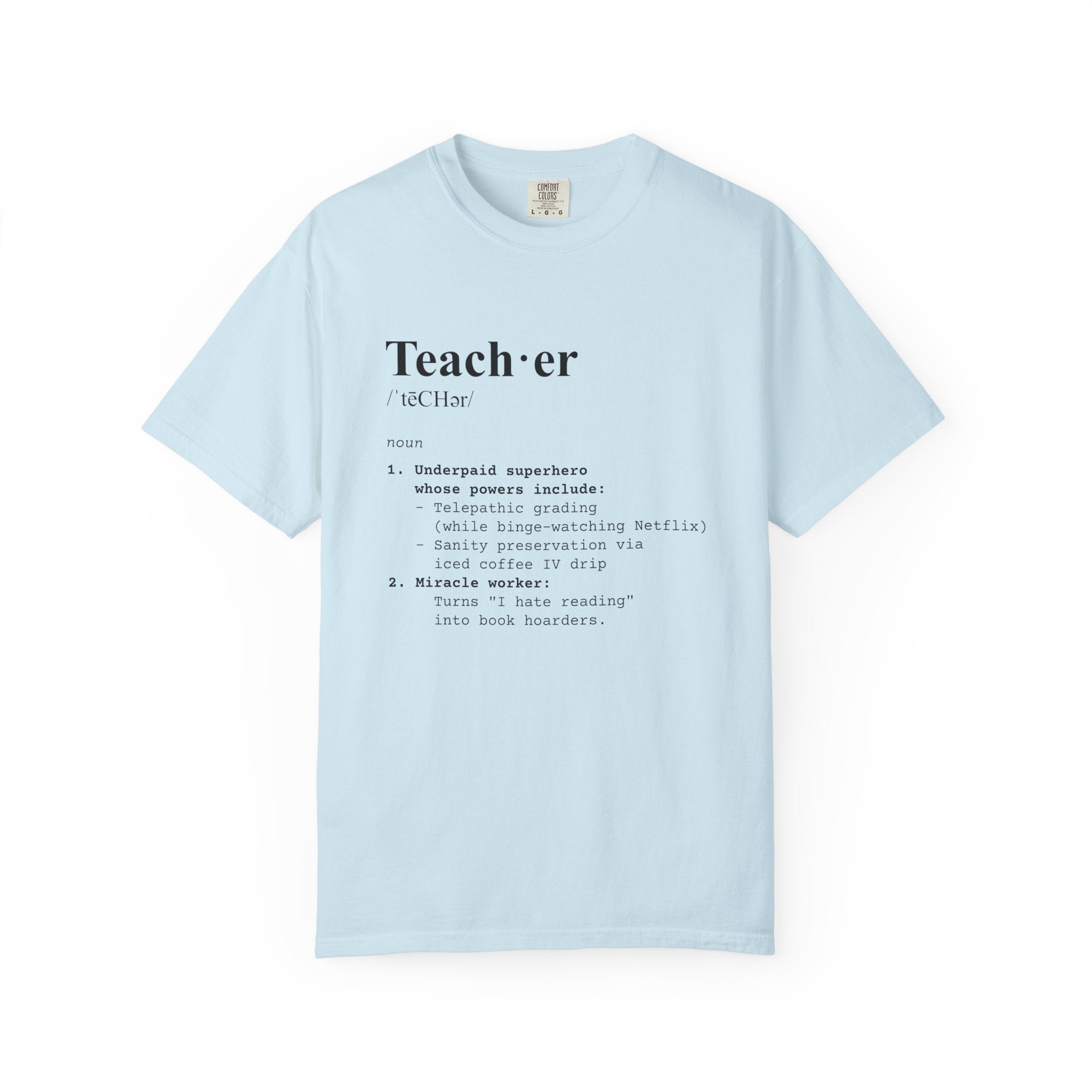 Teacher Definition T-Shirt (V1) - Chambray / S - T-Shirt