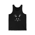 Cute Bunny Face Unisex Jersey Tank Top - XS / Black - Tank Top