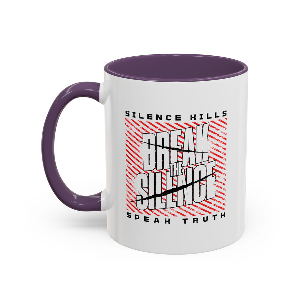 Break the Silence Accent Coffee Mug - 11oz / Purple
