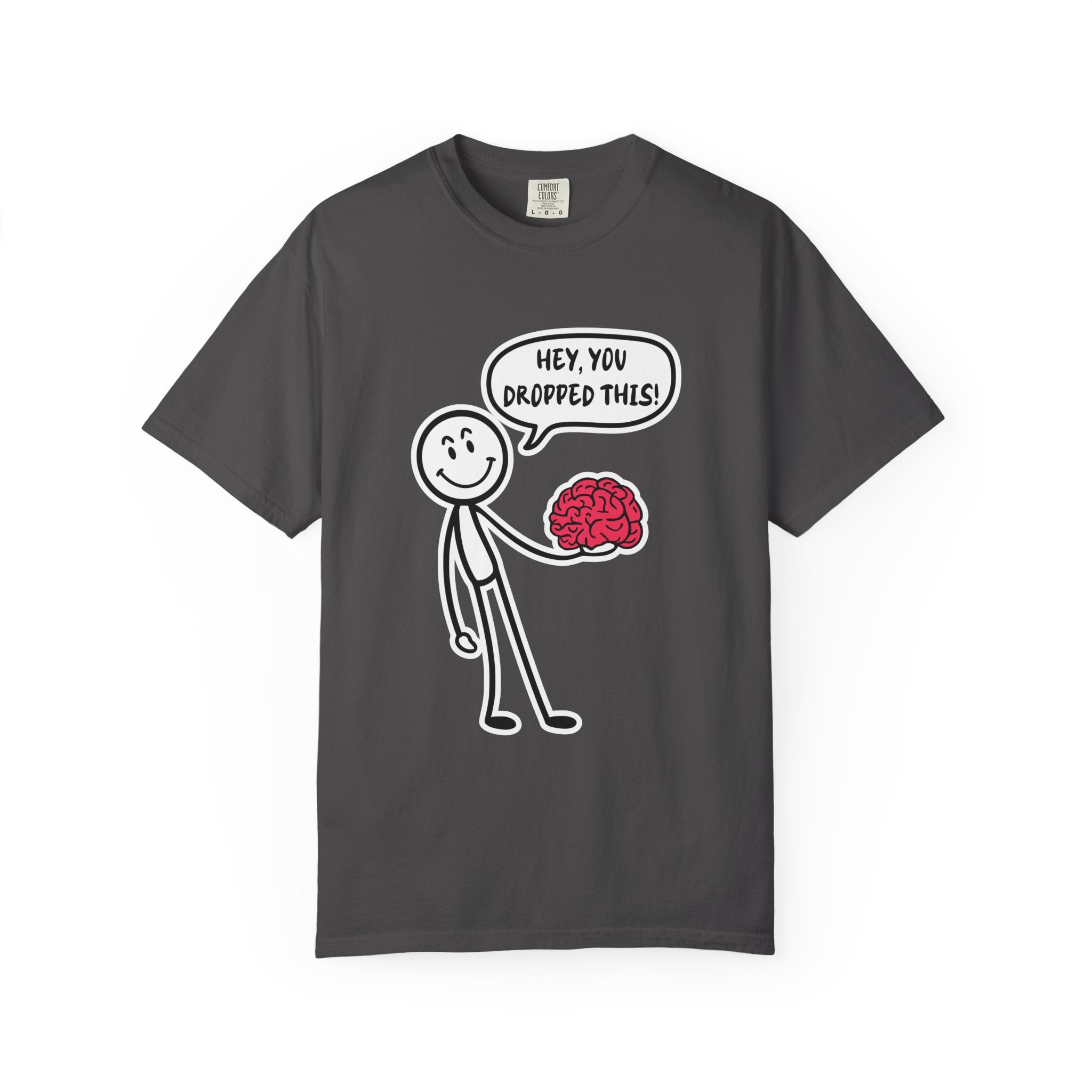 Brainy Humor Graphic Tee | Funny Nerdy Gift Idea - Graphite / S - T-Shirt