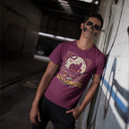 Happy Halloween T-Shirt: Haunted House Graphic Tee with Bats & Pumpkin - Trick or Treat - T-Shirt