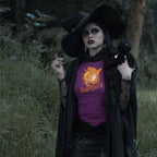 Halloqueen Witch T-Shirt: Sassy Halloween Queen Tee with Vintage Retro Design - T-Shirt