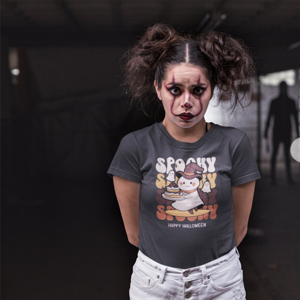 Spooky Halloween T-Shirt: Ghost Graphic Tee Design - T-Shirt