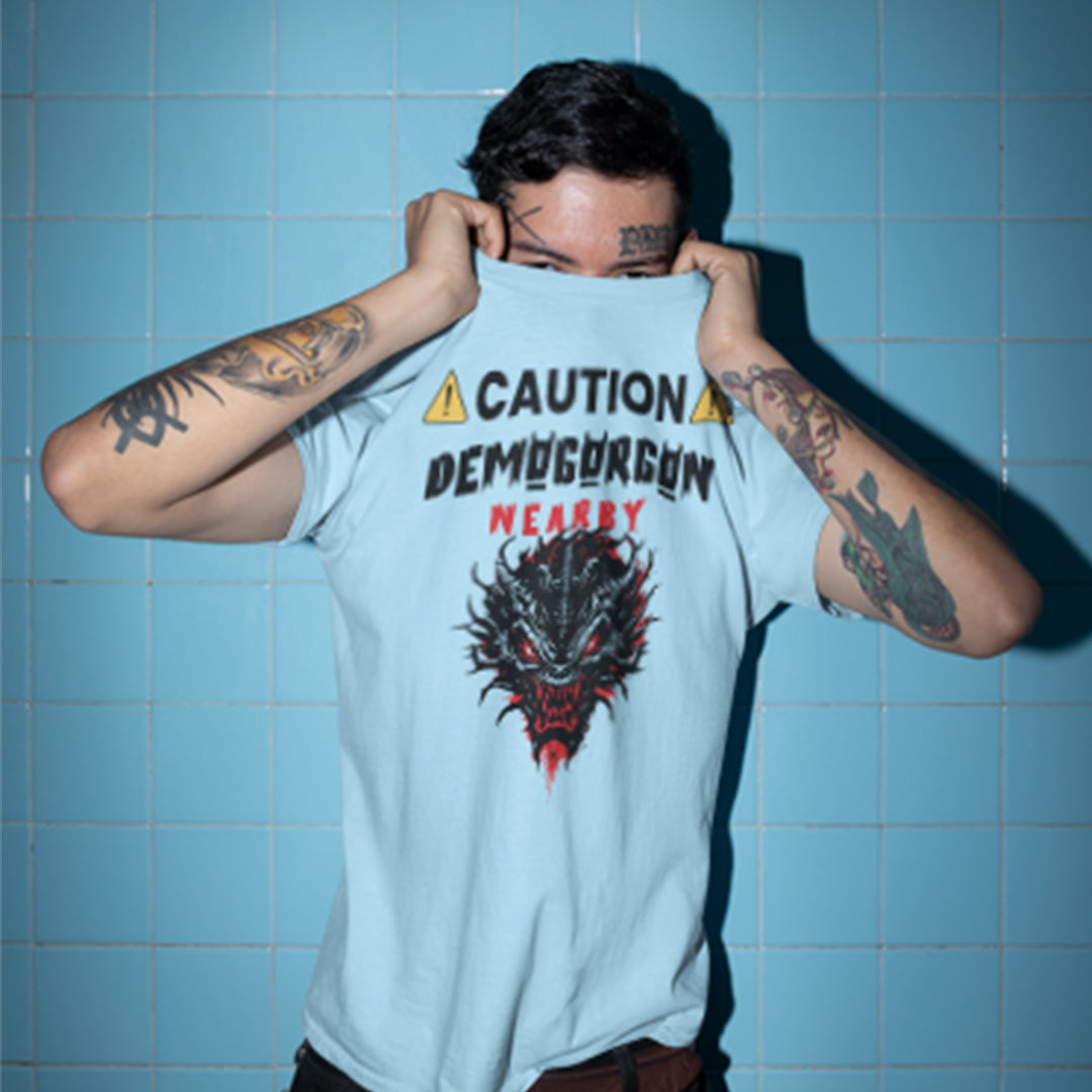 ⚠️ Caution: Demogorgon Nearby T-Shirt - T-Shirt