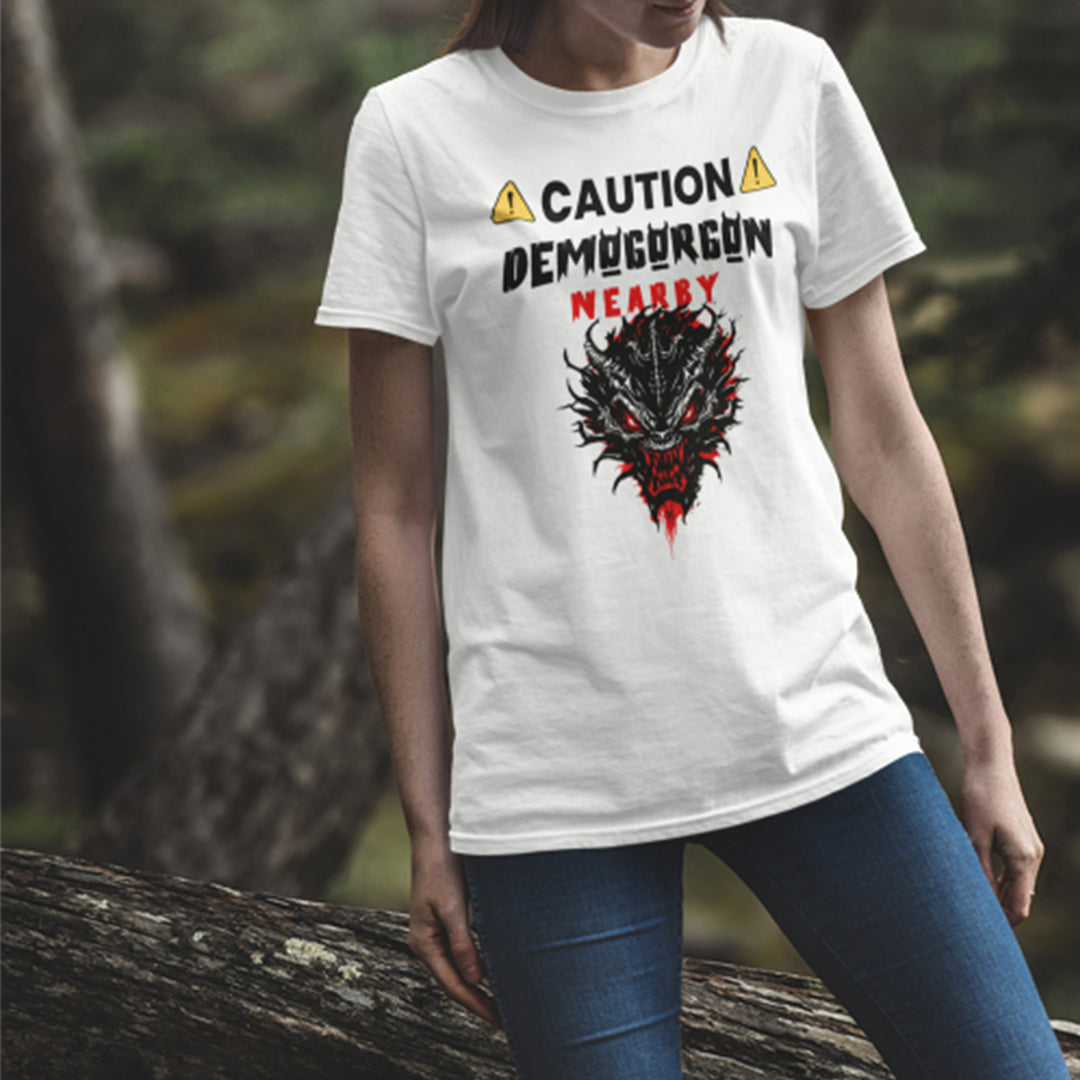 ⚠️ Caution: Demogorgon Nearby T-Shirt - T-Shirt