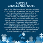 Puzzle Challenge Notice about the Jigsaw Puzzles Difficulty level and the challenges to expect.