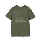 School Definition T-Shirt (V1 - Back Print) - Military Green / S - T-Shirt