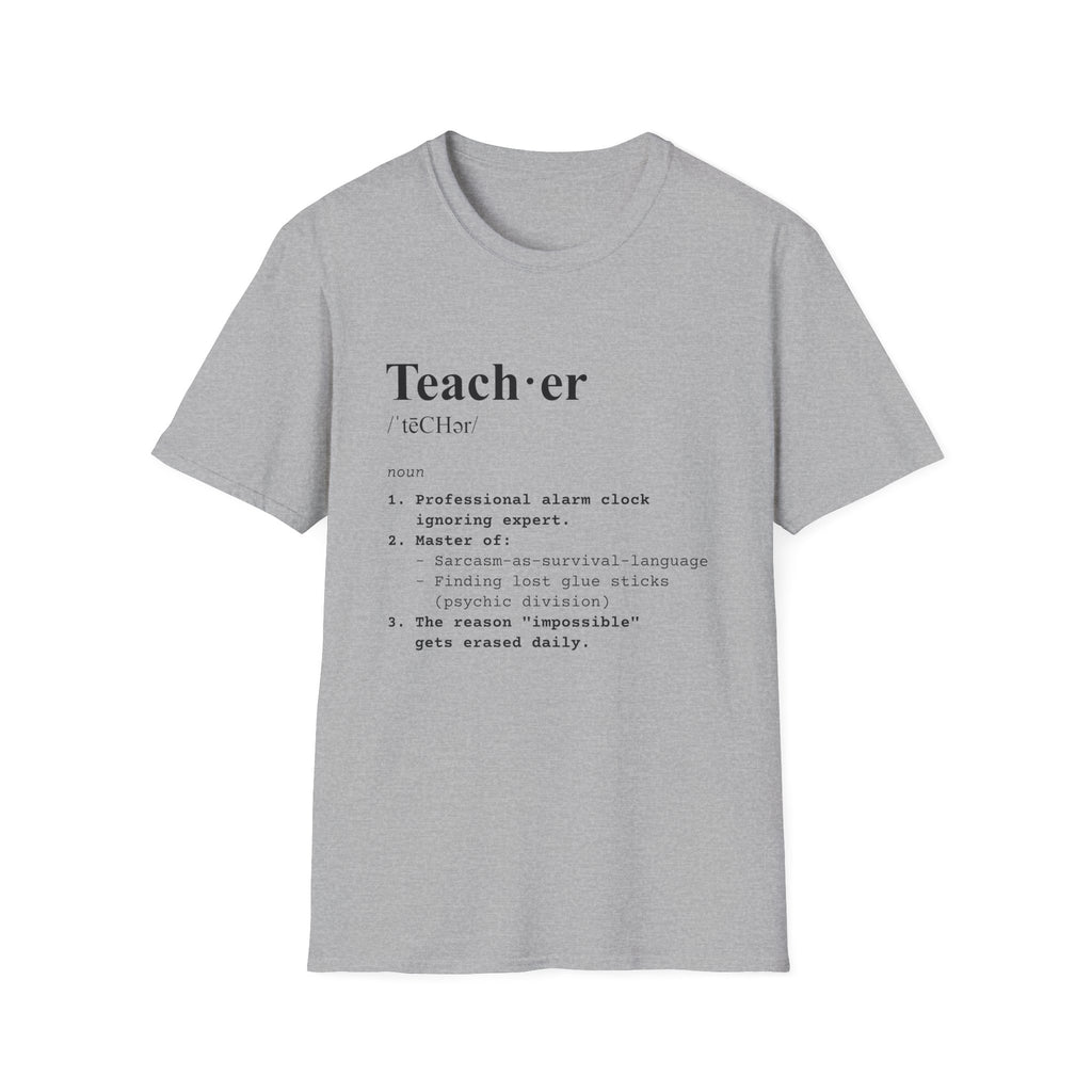 Teacher Definition T-Shirt (V3) - Sport Grey / S - T-Shirt