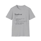 Teacher Definition T-Shirt (V3) - Sport Grey / S - T-Shirt