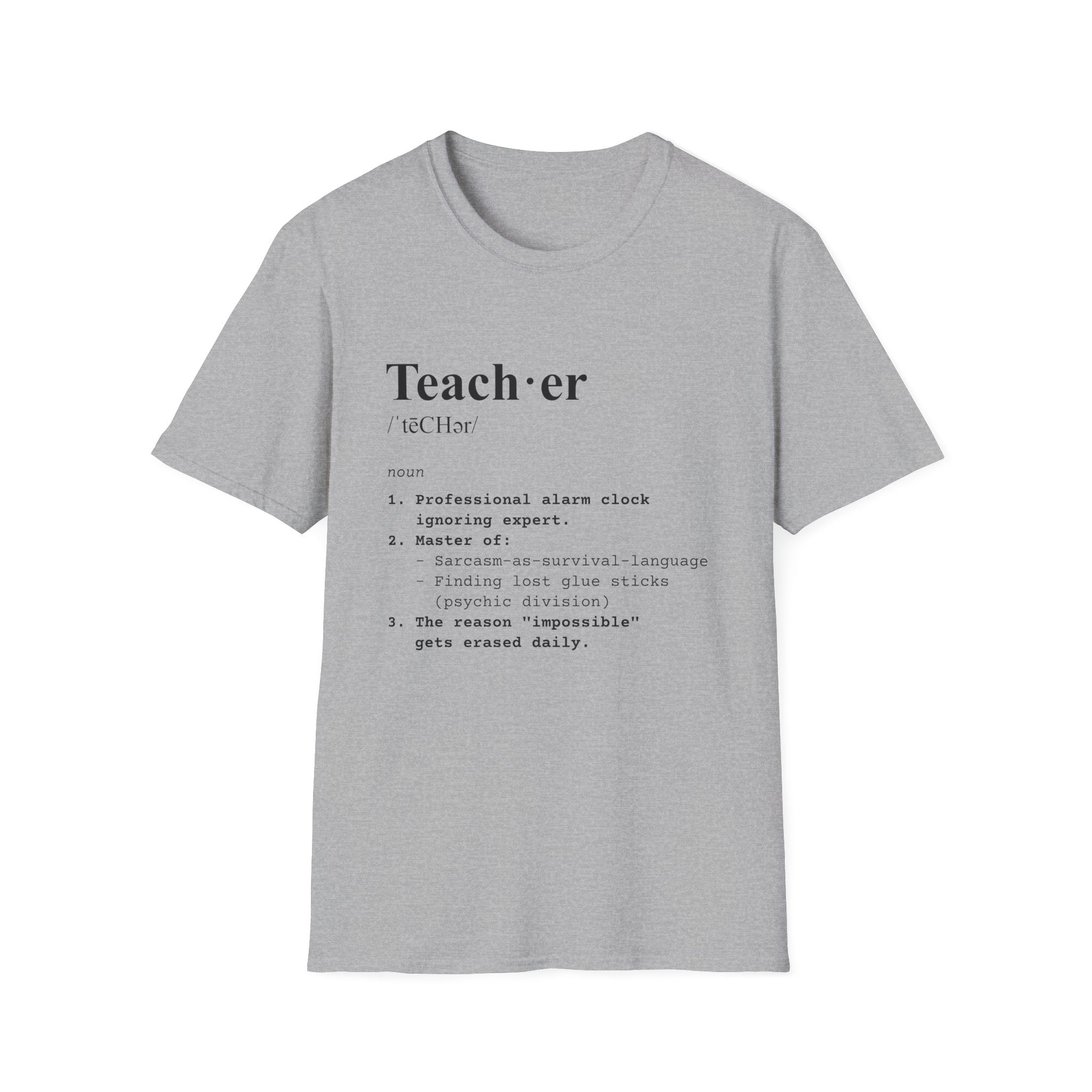 Teacher Definition T-Shirt (V3) - Sport Grey / S - T-Shirt