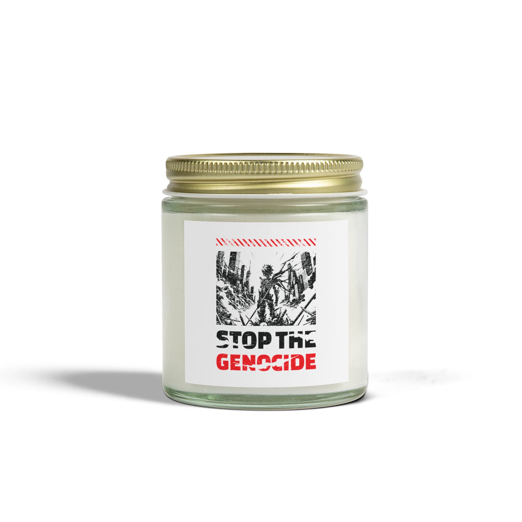 Stop the Genocide Scented Candles - 4oz / Clear / Fraser Fir - Home Decor