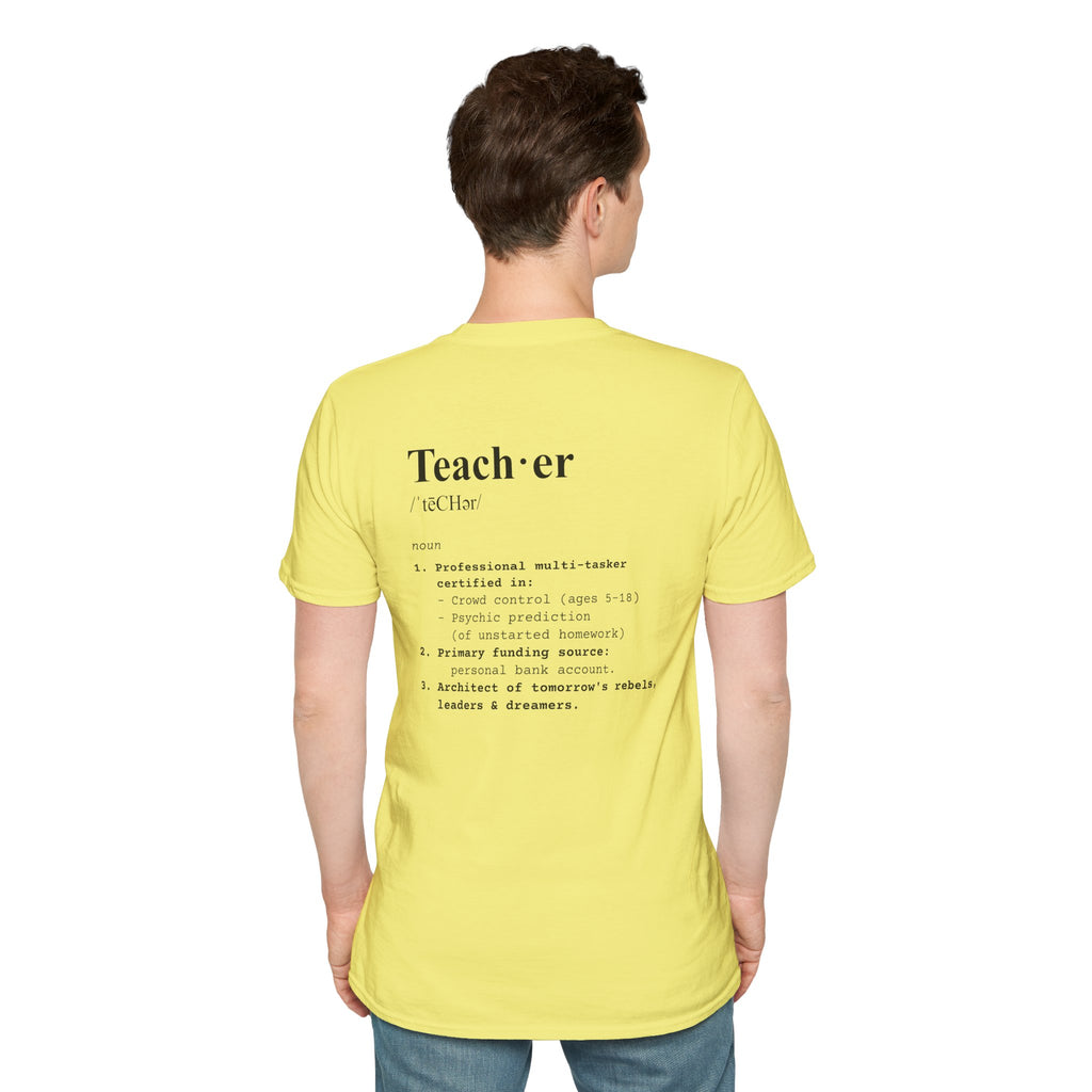 Teacher Definition T-Shirt (V2 - Back Print) - T-Shirt