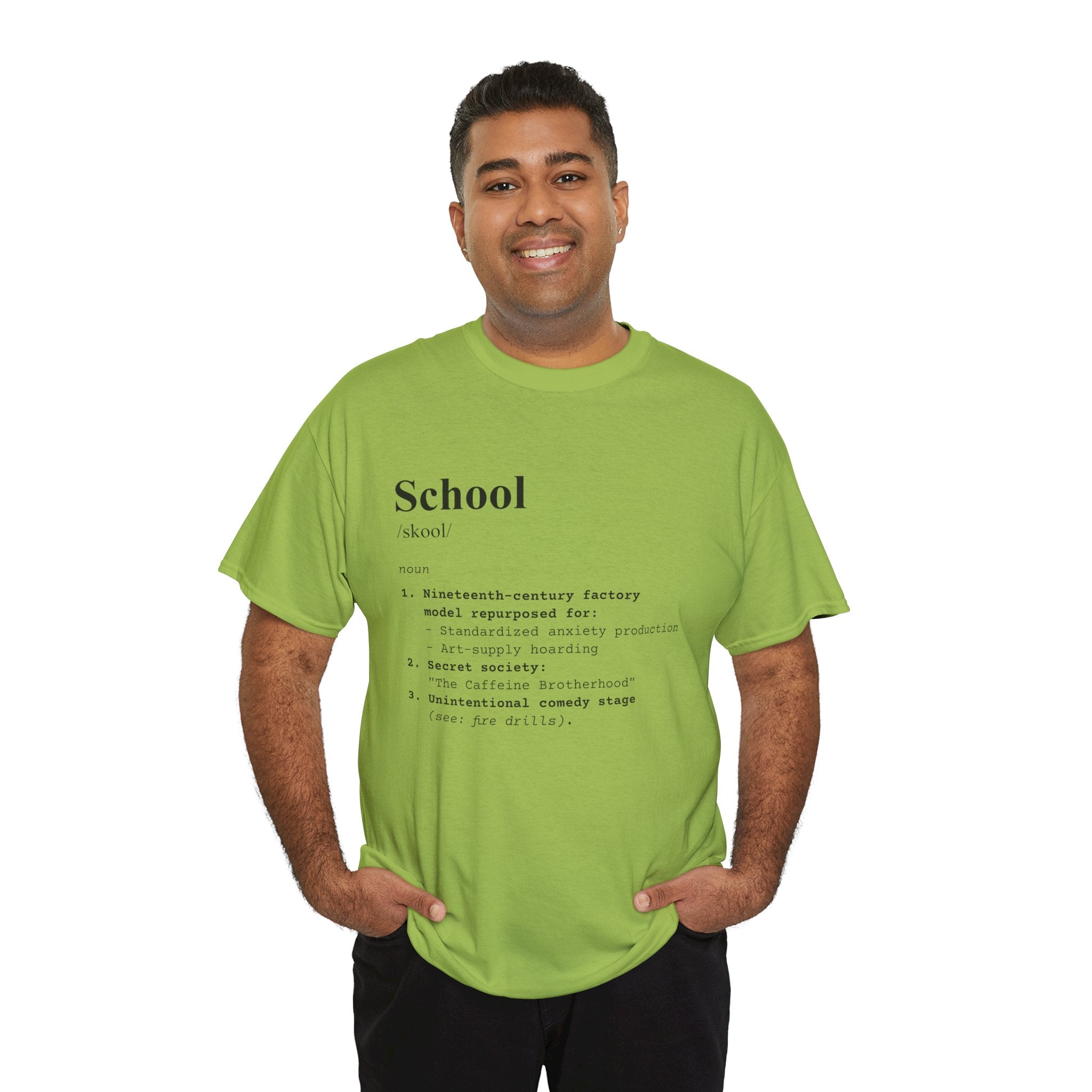 School Definition Unisex Tee Perfect for Students Teachers Casual Wear Back to School Birthday Gifts Graduation