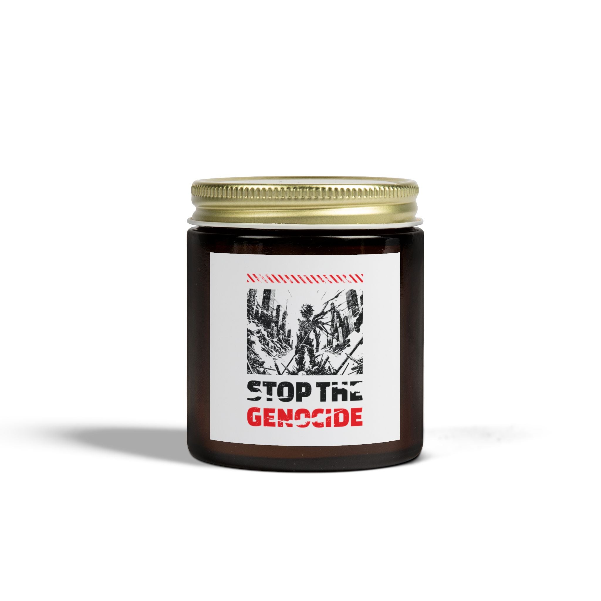 Stop the Genocide Scented Candles - 4oz / Amber / Lavender - Home Decor