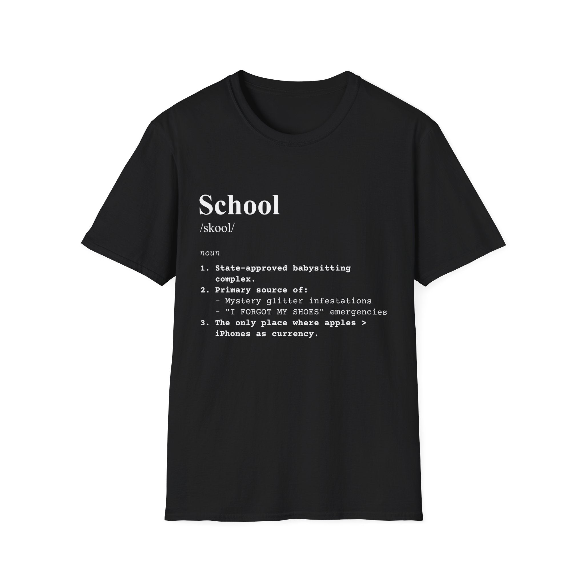 School Definition T-Shirt (V2) - Black / S - T-Shirt