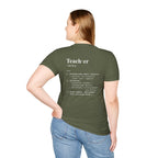 Teacher Definition T-Shirt (V4 - Back Print) - T-Shirt