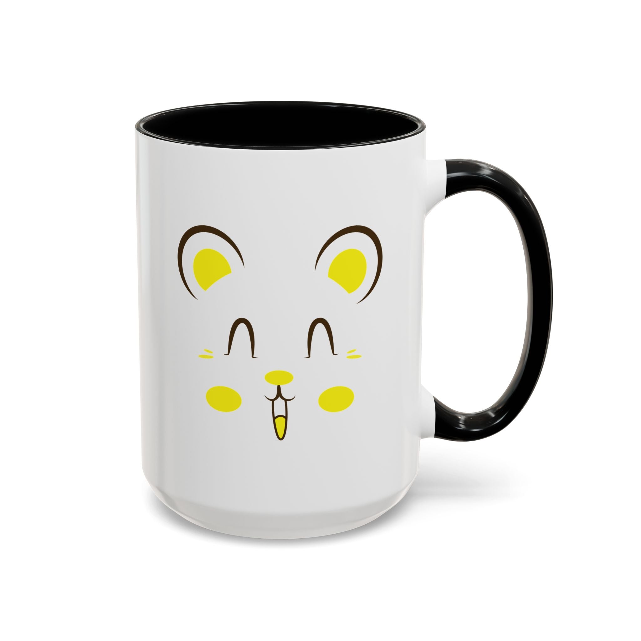 Cute Hamster Face Accent Coffee Mug