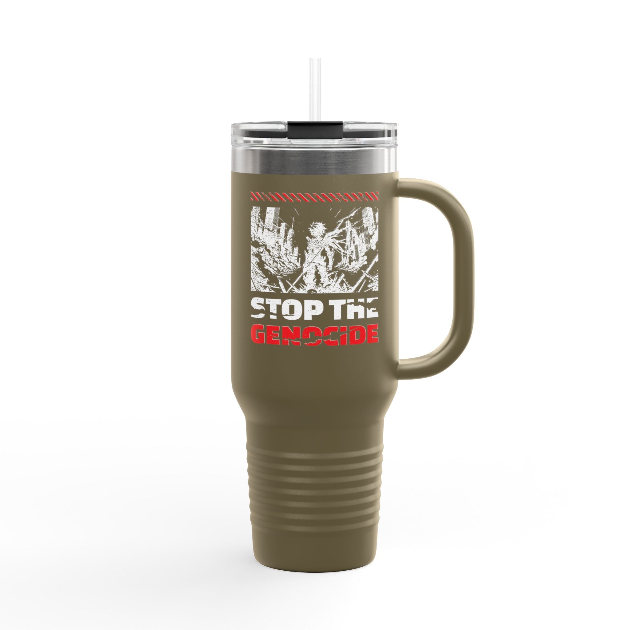 Stop the Genocide Insulated Travel Mug