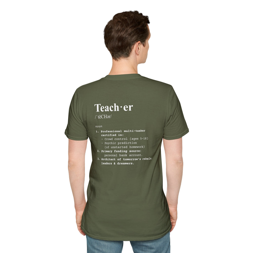 Teacher Definition T-Shirt (V2 - Back Print) - T-Shirt