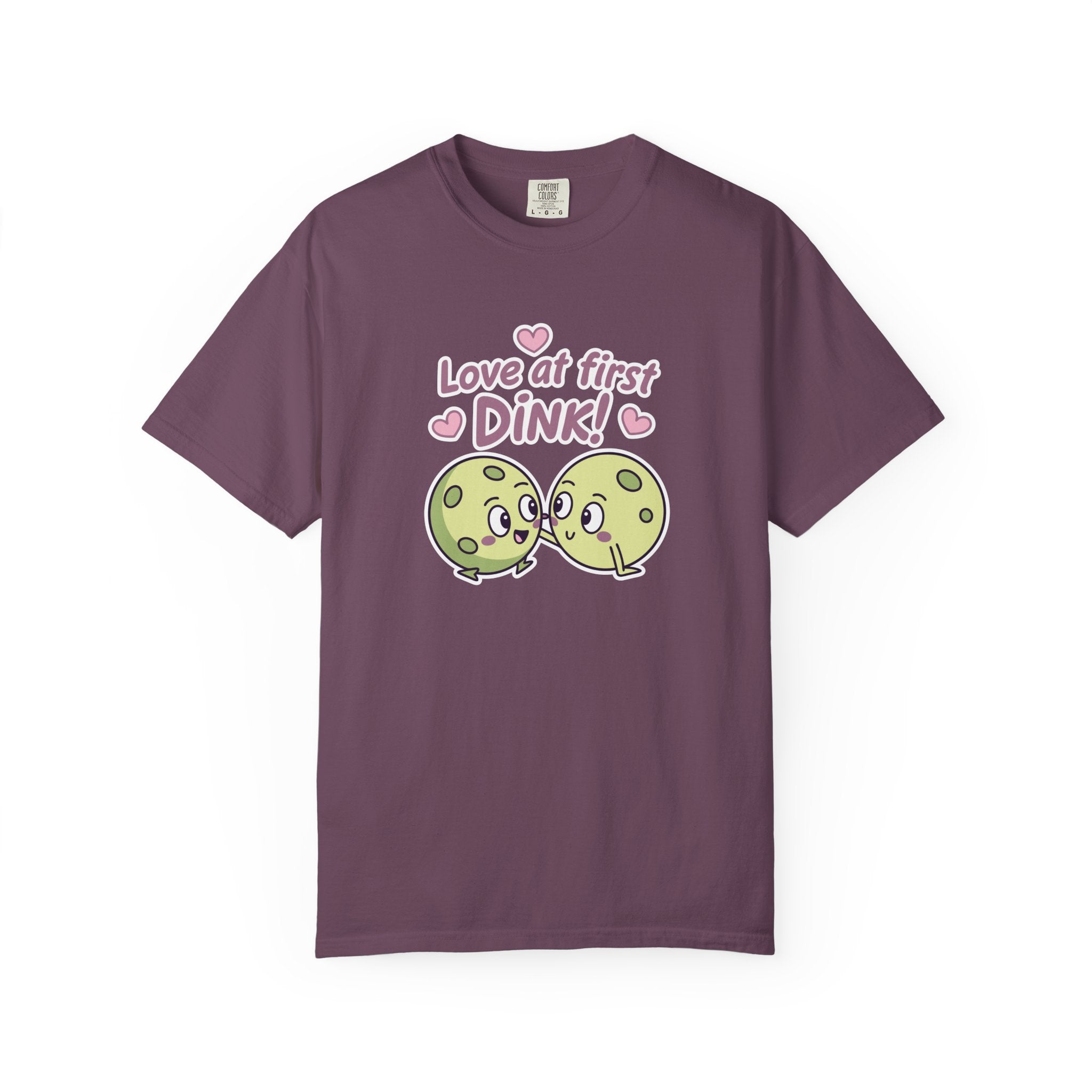 ’Love At First DINK’ Pickleball T-Shirt | Funny Couples Gift Tee - Berry / S