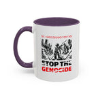 Stop the Genocide Accent Coffee Mug - 11oz / Purple