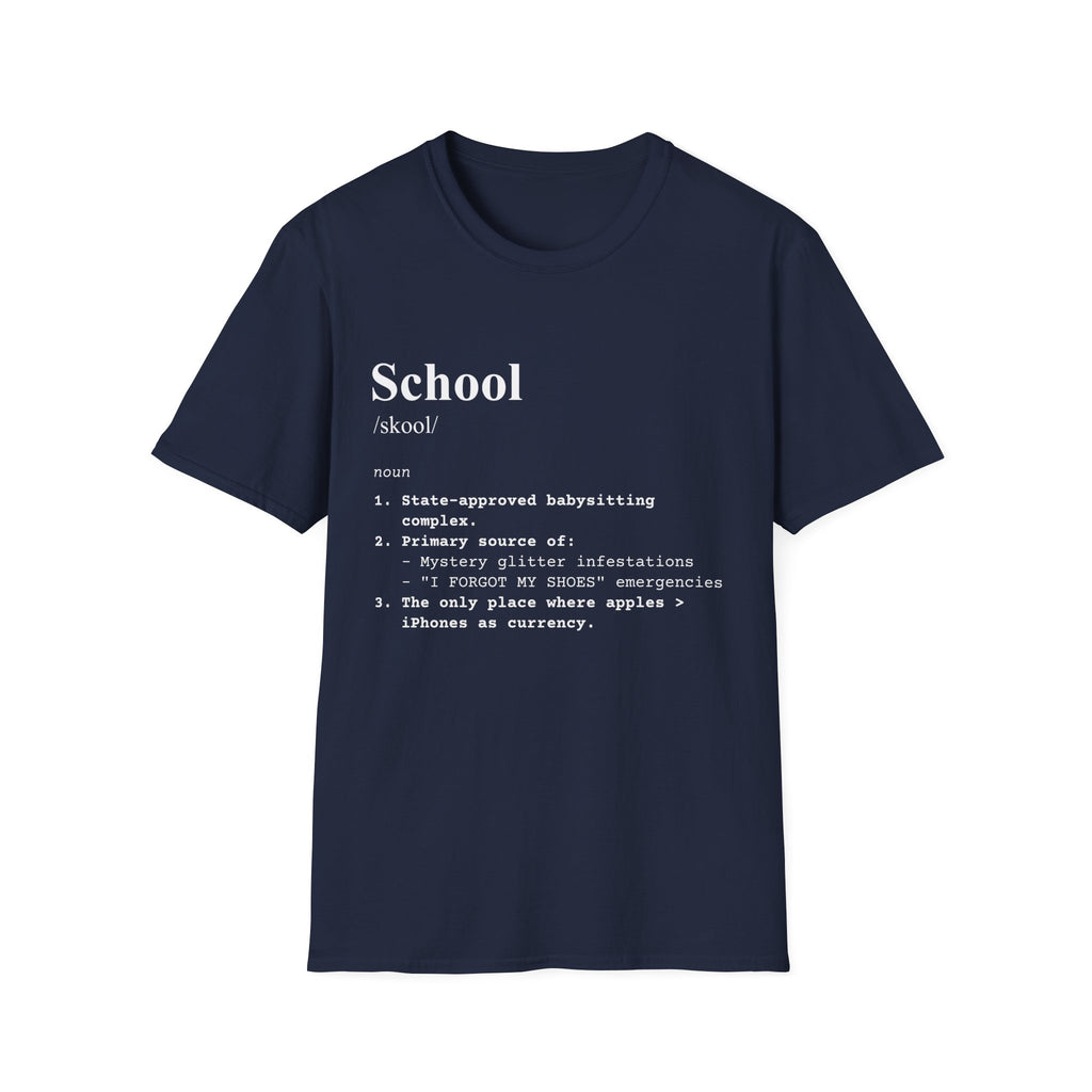 School Definition T-Shirt (V2) - Navy / S - T-Shirt