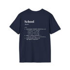School Definition T-Shirt (V1 - Back Print) - Navy / S - T-Shirt
