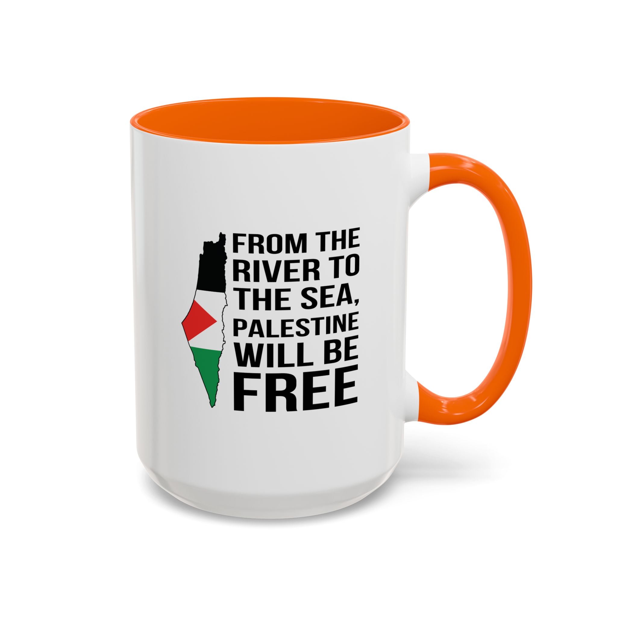 Palestinian Spirit Accent Coffee Mug - 15oz / Orange