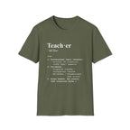 Teacher Definition T-Shirt (V4) - Military Green / S - T-Shirt