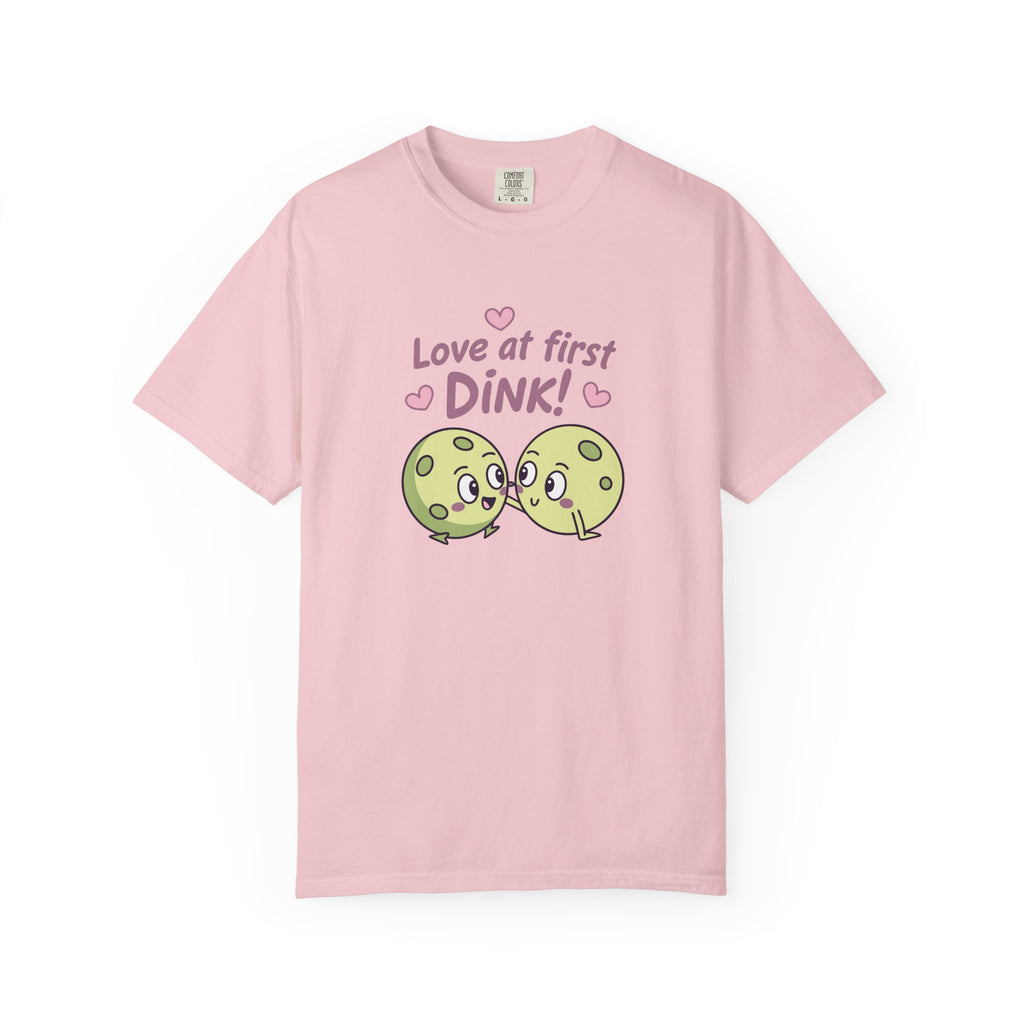 ’Love At First DINK’ Pickleball T-Shirt | Funny Couples Gift Tee - Blossom / S