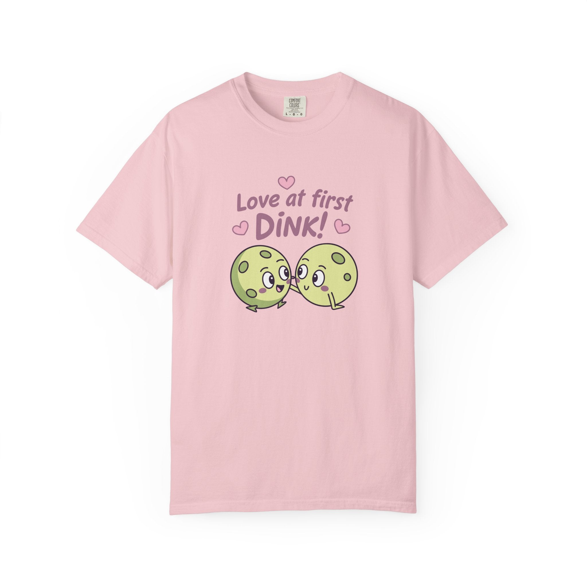 ’Love At First DINK’ Pickleball T-Shirt | Funny Couples Gift Tee - Blossom / S