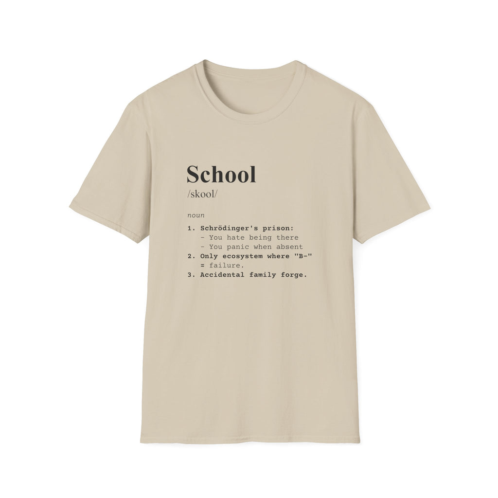School Definition T-Shirt (V5) - Sand / S - T-Shirt