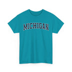 Michigan Vintage Varsity Unisex T-shirt - Tropical Blue / S - T-Shirt
