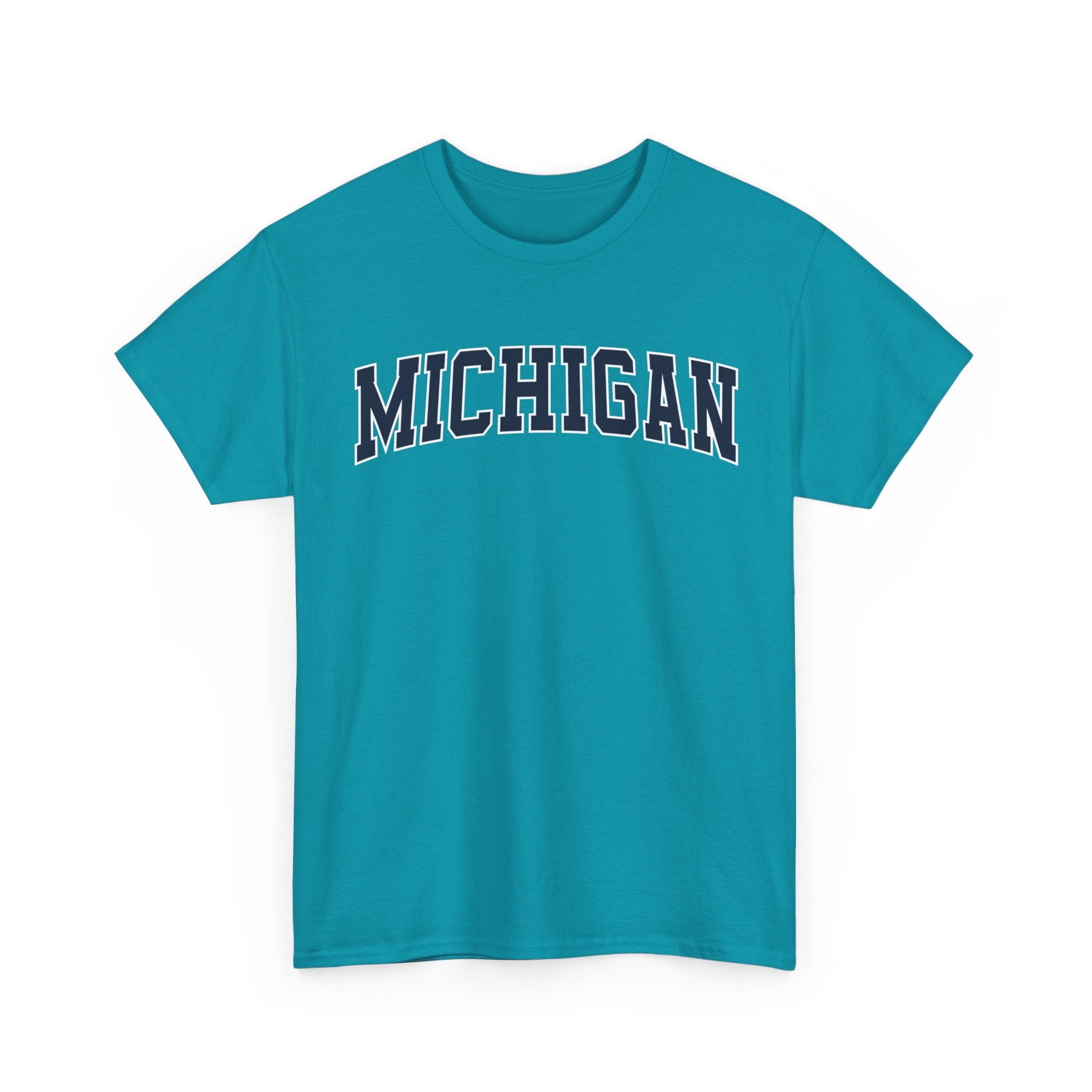 Michigan Vintage Varsity Unisex T-shirt - Tropical Blue / S - T-Shirt